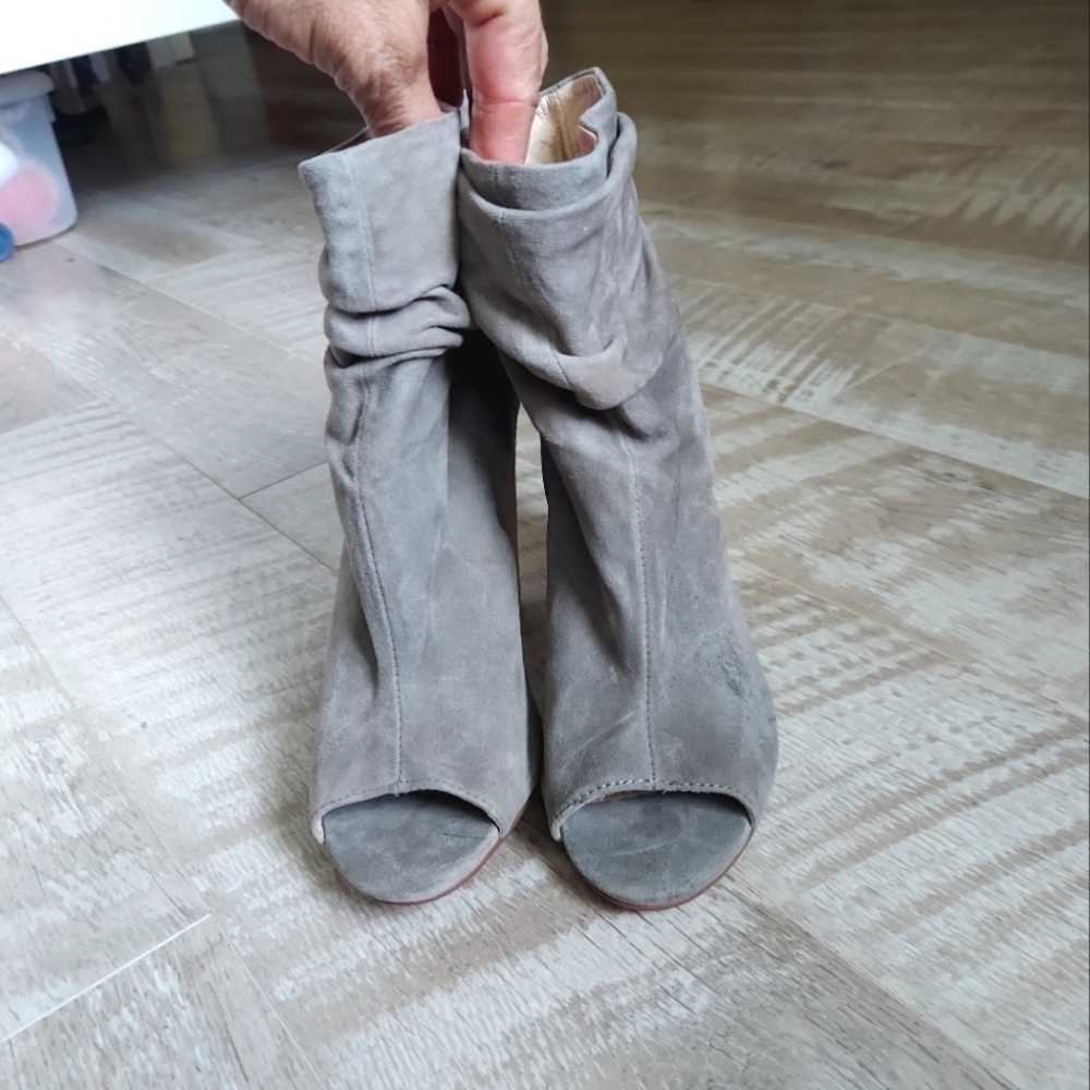 Chinese Laundry Kristin Cavallari Peep Toe Suede Booties